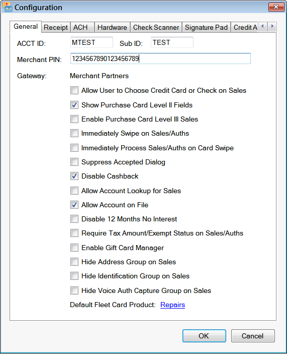 The General tab of Merchant First Mile Middleware Configuration 